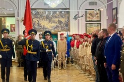 В Тамбов доставили копию Знамени Победы
