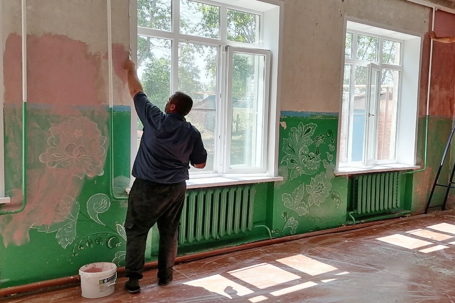 В помещениях образовательного учреждения начались работы