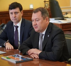 Максим Егоров обсудил с министром спорта России Олегом Матыциным строительство нового манежа для легкоатлетов