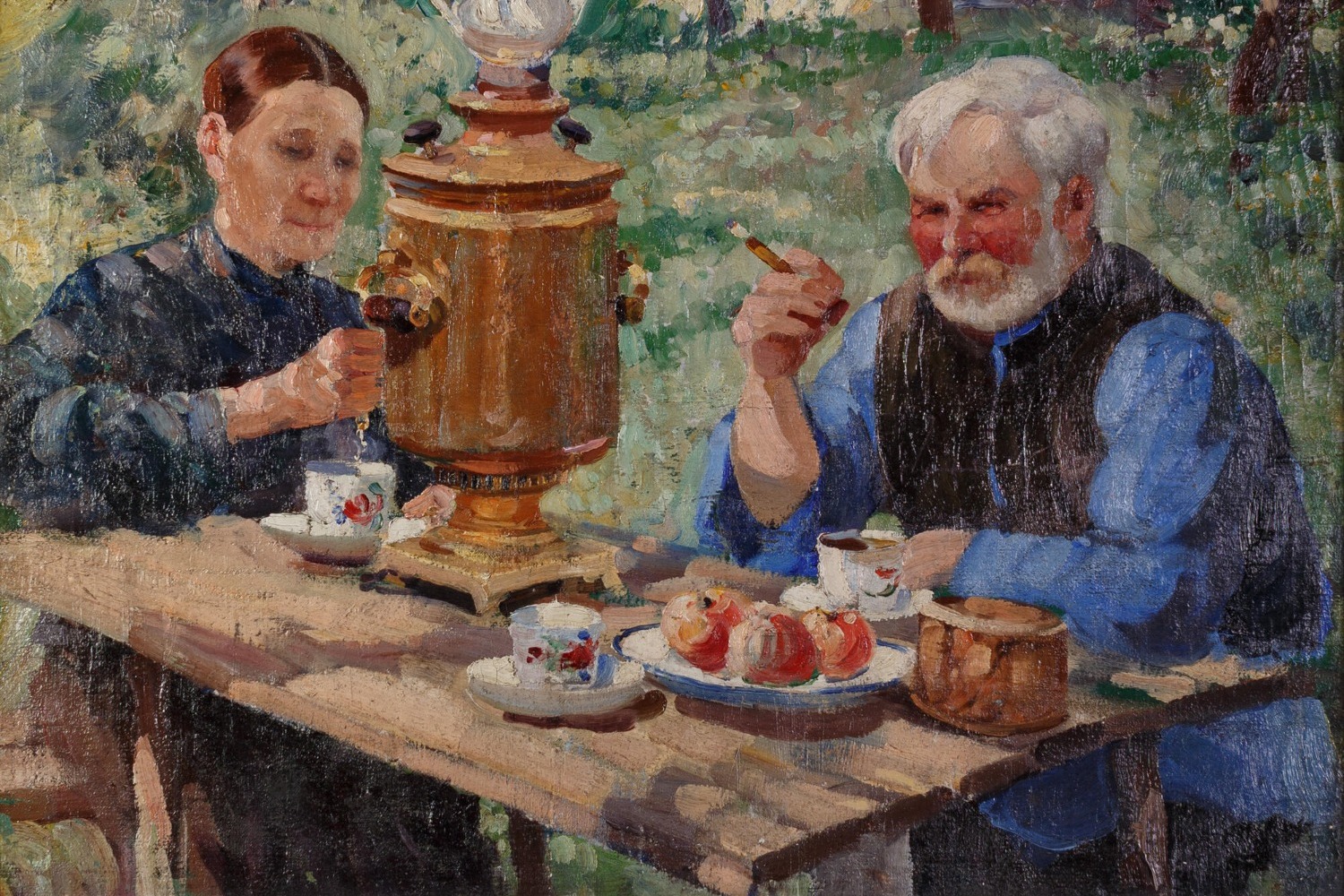 «За чаем». Родители Герасимова