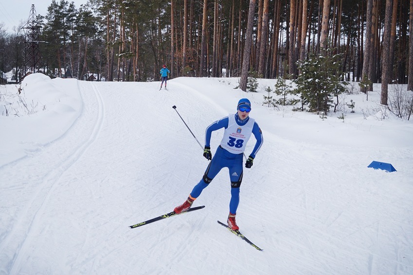 На лыжной трассе котовчанин Андрей Разиньков