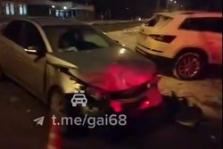 В Тамбове «Шкода» сильно нашкодила «Киа»