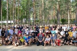 Стражи порядка провели зарядку в лагере «Костёр» под Котовском
