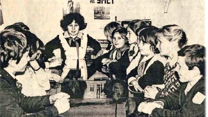 Заседание актива Умётской школы, 1983 год