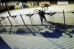 Тамбовские полицейские задержали 54-летнего хулигана, который велосипедом разбил фонари на улице Лермонтовской