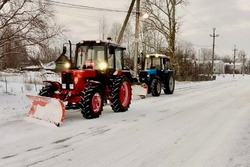 В селе под Мичуринском расчистили от снега улицу после обращения жителей в ЦУР  
