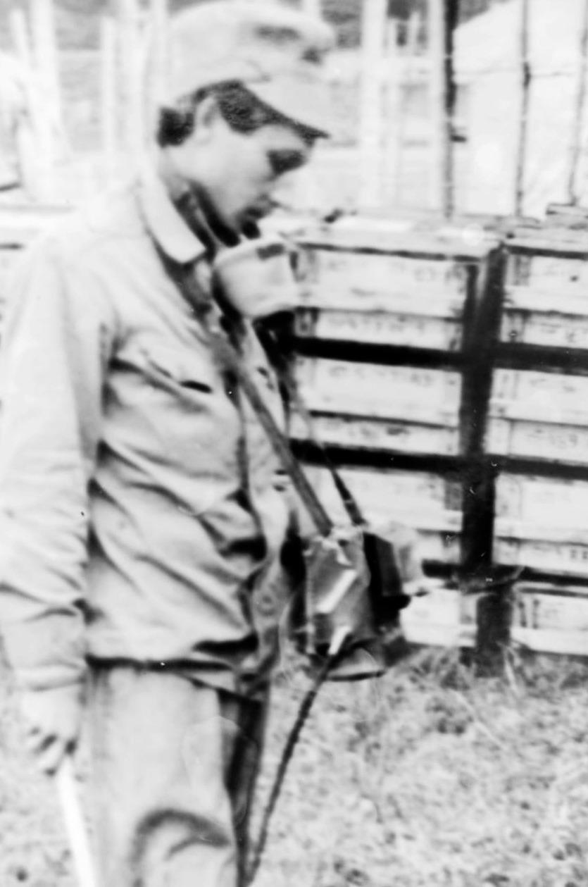 Валентин Головачёв в зоне катастрофы на Чернобыльской АЭС  