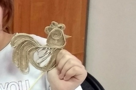 Петушок в процессе изготовления