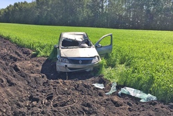 18-летняя девушка на иномарке улетела в кювет в Мордовском районе