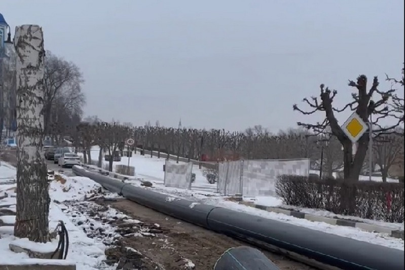 Работы на набережной
