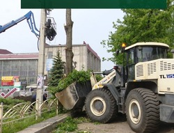 В Мичуринске благоустраивают сквер возле ДК «Авангард»