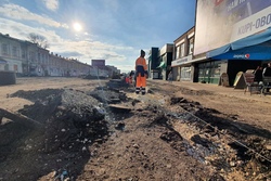 Центральную улицу Тамбова перекрыли из-за ремонта сети водоснабжения