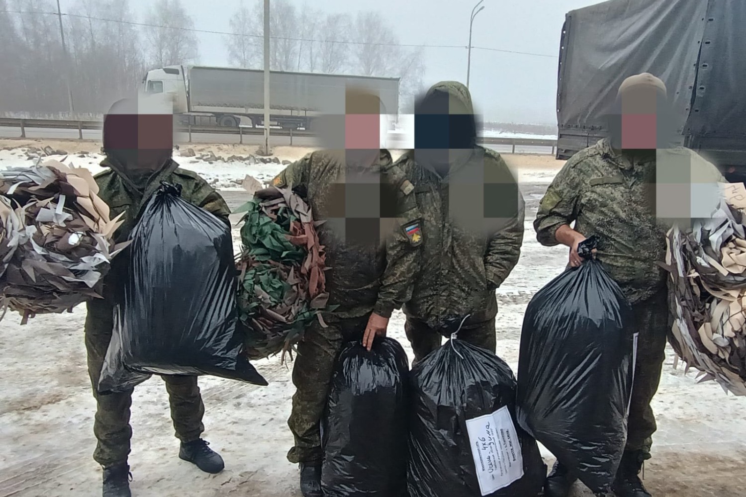 Передача маскировочных сетей в Курской области