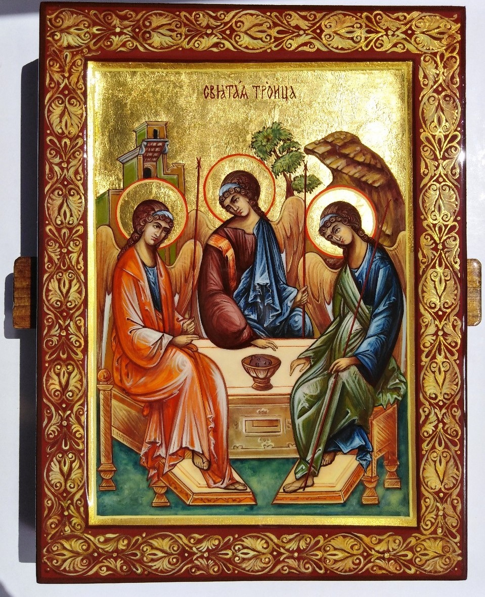 Икона «Святая троица» работы Александры Башкировой