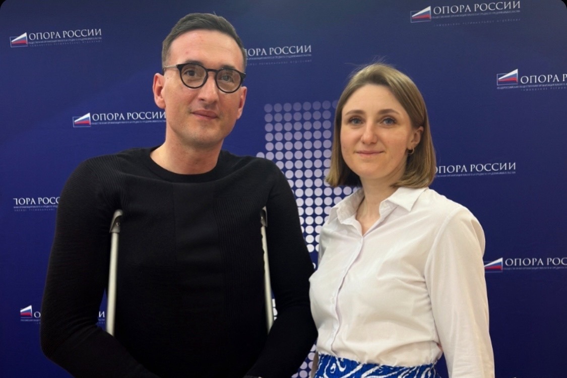 На фото: Роман Берг и Оксана Осетрова