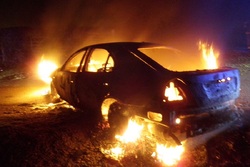 В Тамбовской области молодой мужчина погиб в горящей машине