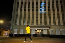 В Тамбове на стенах зданий зажглись световые портреты Зои Космодемьянской