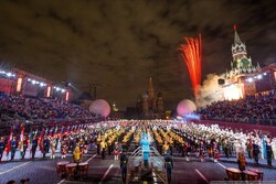 Тамбовские барабанщицы выступили на Всероссийском фестивале духовых оркестров "Спасская башня"
