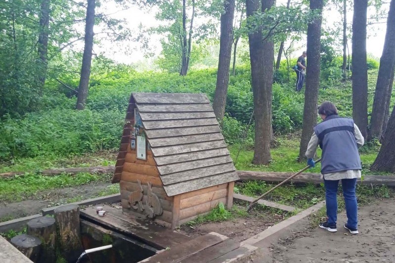 Эскиз родника с прилегающей территорией