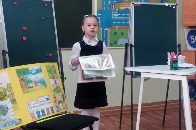 Дарья Фёдорова защищает свой проект