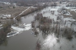 В Тамбовской области в ходе паводка затопило мост