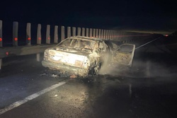 В Никифоровском районе "БМВ" сгорел после столкновения с "Мерседесом"