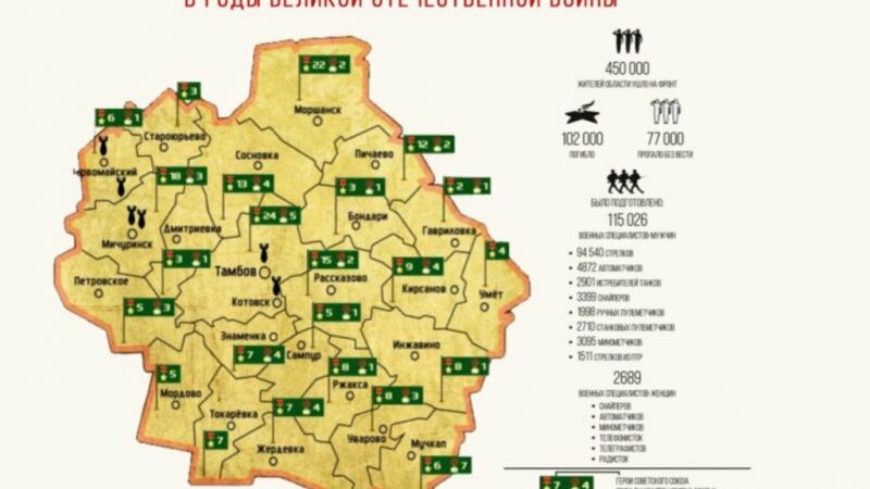 Тамбов достопримечательности карта