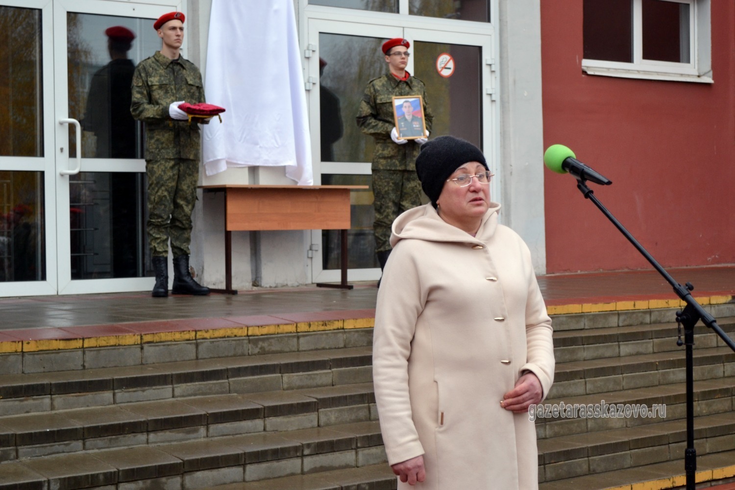 На мероприятии выступила мама погибшего воина Галина Николаевна Лысункина