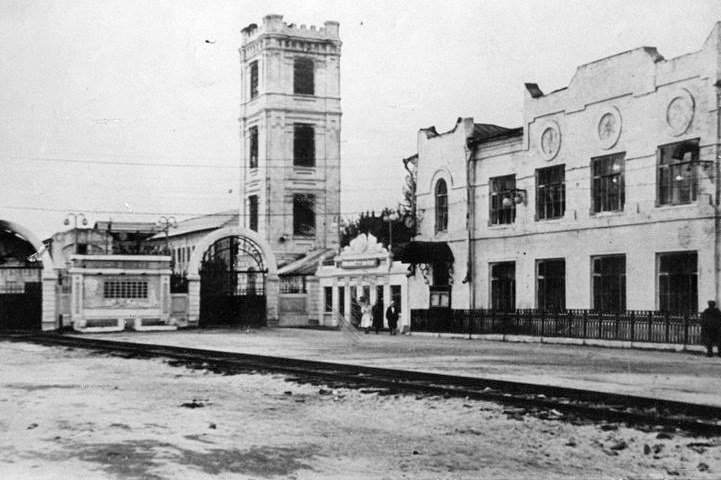 Арженский суконный комбинат (здание управления, проходная и транспортные ворота). Рассказово, 1960-е годы