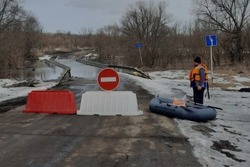 В Жердевском округе затопило паводком мост через реку Савала