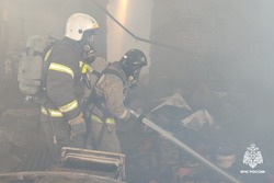 Пожар в Красной Криуше удалось погасить, несмотря на сильный ветер