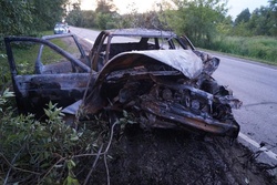 В аварии в Моршанском районе сгорела "Лада": пострадали три девушки