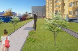 В Тамбове благоустраивают прогулочные зоны на улице Победы