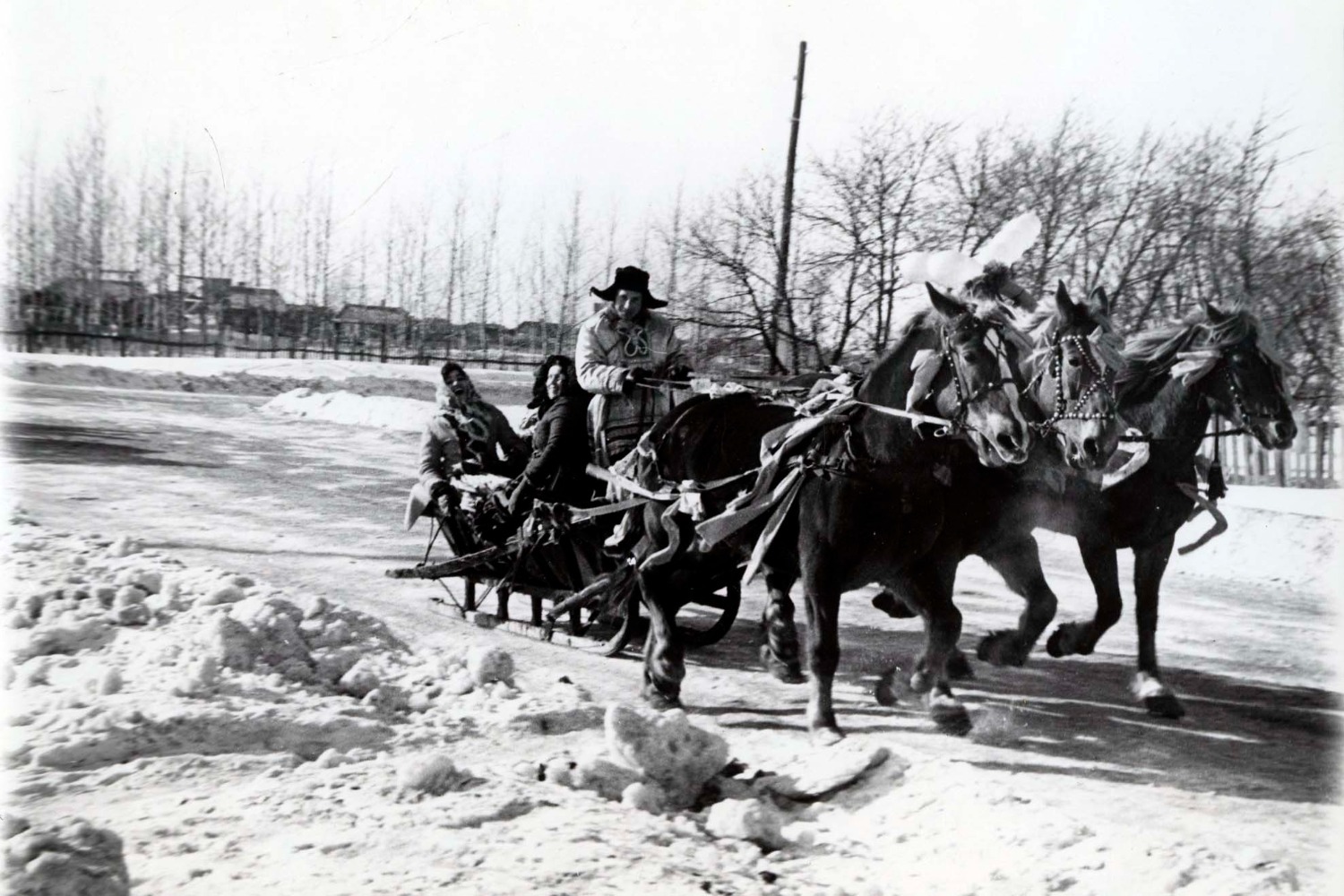 Проводы русской зимы в совхозе «Арженка», 1974 год.