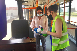 В Тамбове в ходе рейда эксперты проверили, как соблюдаются санитарные нормы в общественном транспорте