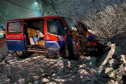 В Тамбовской области "Форд" врезался в столб: пострадала семья с ребёнком