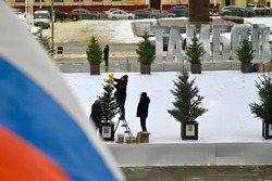 В Тамбове на главной площади появились тридцать муниципальных ёлок