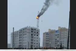 В Тамбовском районе загорелся строительный кран