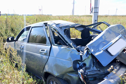 В Первомайском районе перевернулась «Лада»: пострадали два пассажира