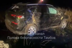 В Тамбовском округе пьяный водитель разбил машину о столб. Пострадал пассажир