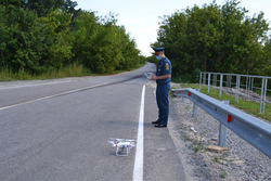 На аварийной трассе в Тамбовской области запустили квадрокоптер для поиска нарушителей ПДД