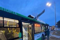Воронежский пассажирский автобус насквозь пронзило дорожным ограждением