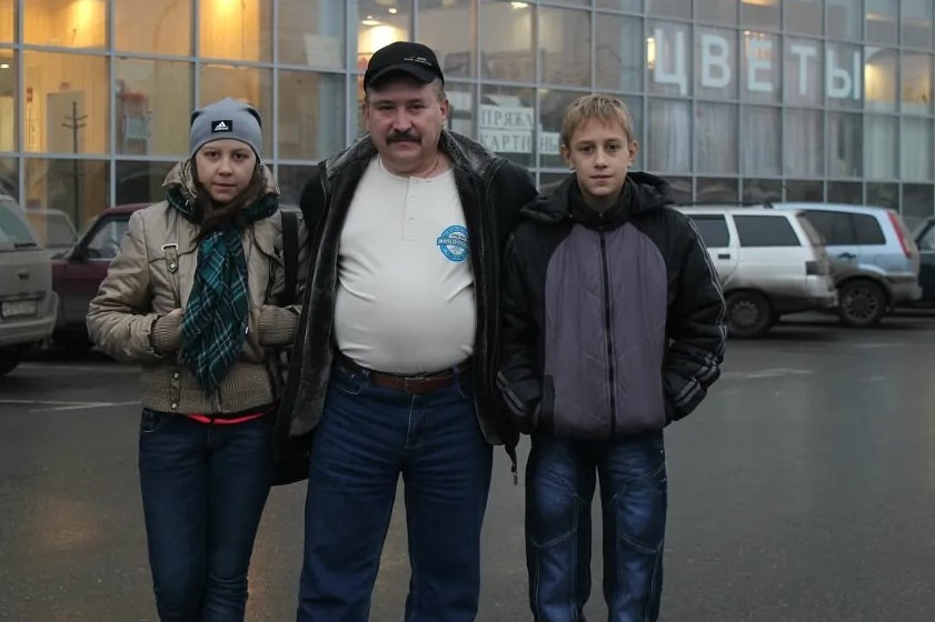 С дочерью Настей и сыном Владом