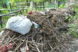 Могилы на тамбовском кладбище заваливают мусором