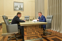 Губернатор Александр Никитин обсудил развитие Тамбовской области с премьер-министром Дмитрием Медведевым