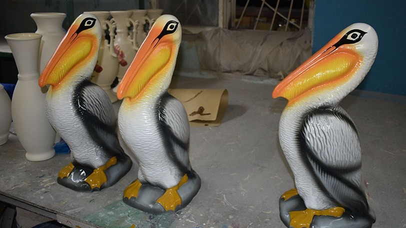 Ландшафные фигурки пеликанов