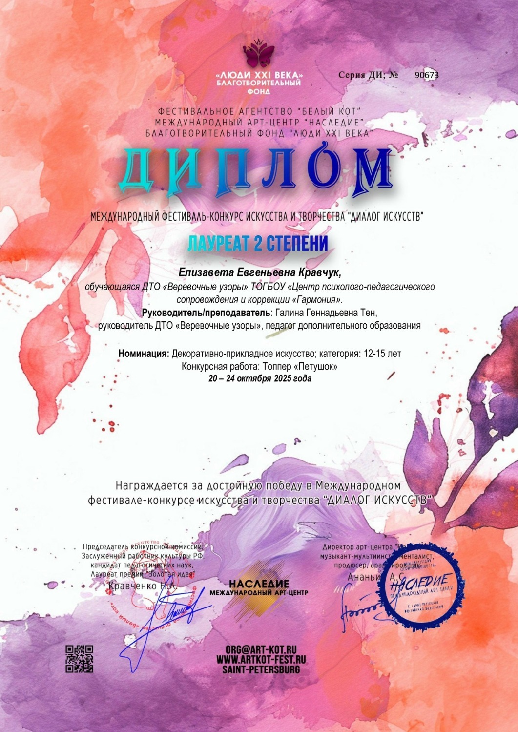 II место у 12-15-летних ребят присуждено топперу «Петушок» 