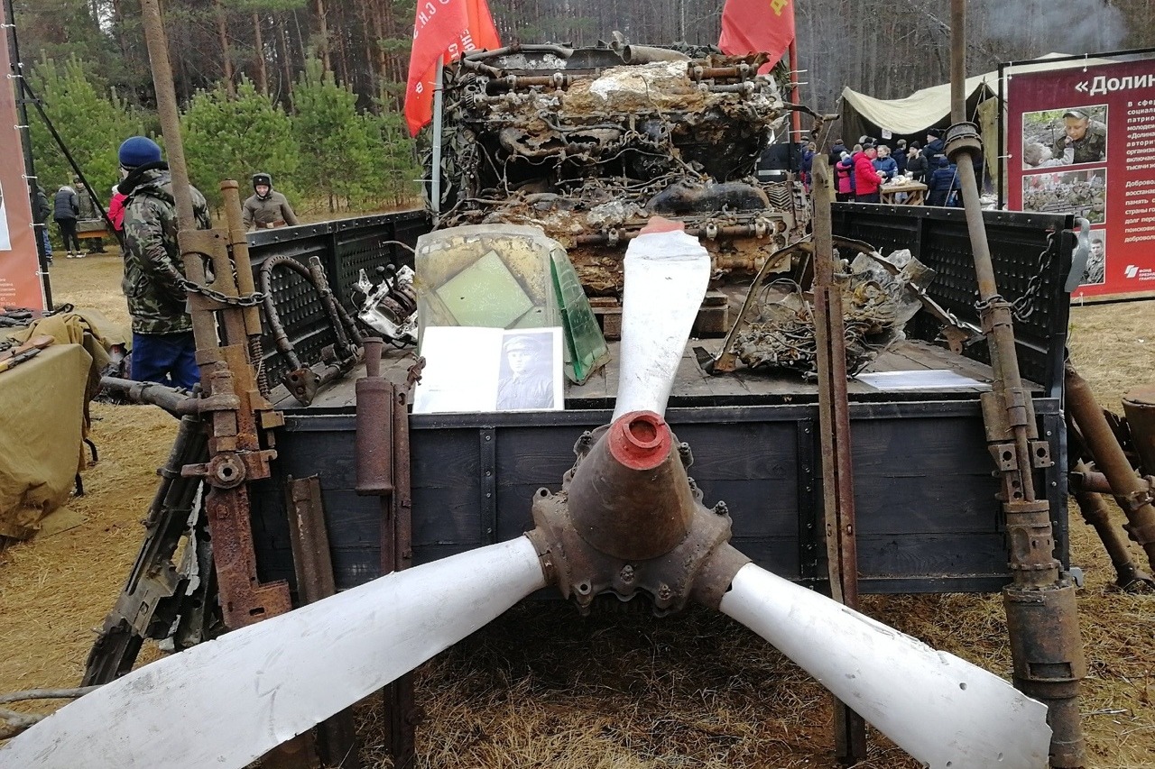 Самолёт А.А. Липилина, поднятый отрядом «Демянск», 2019 год