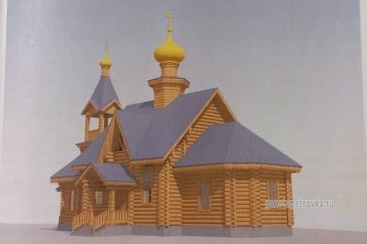 Проект будущего деревянного храма Успения Пресвятой Богородицы