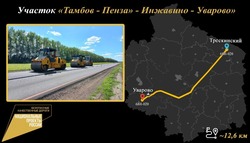 В Уваровском округе по нацпроекту отремонтируют участок автодороги «Тамбов - Пенза»